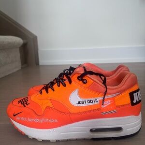 Nike Bright Orange 'Just Do It' Lace-Up Sneakers